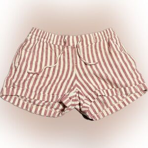 Old Navy Pink and White Striped Shorts